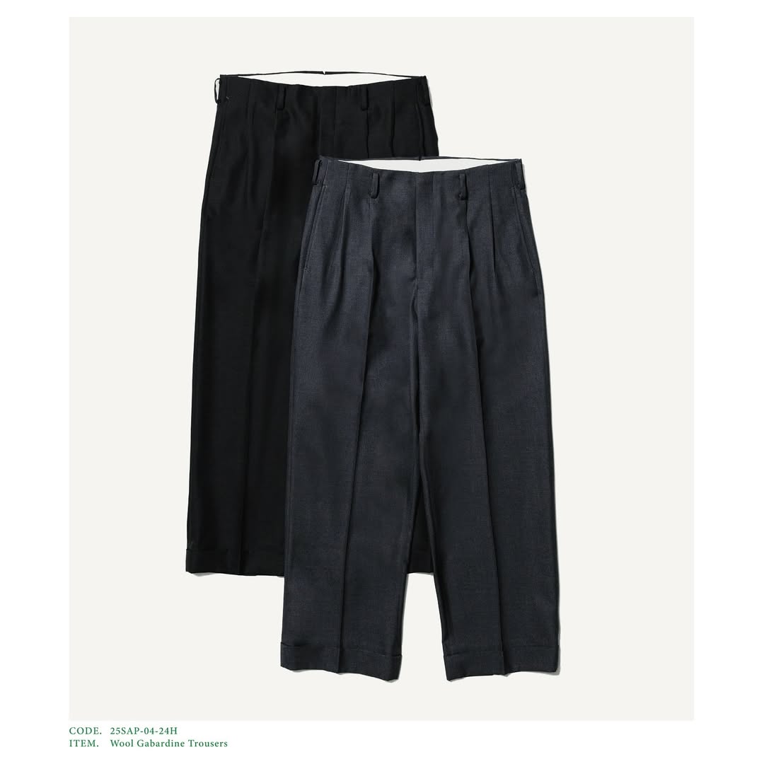A.PRESSE 25SS Wool Gabardine Trousers